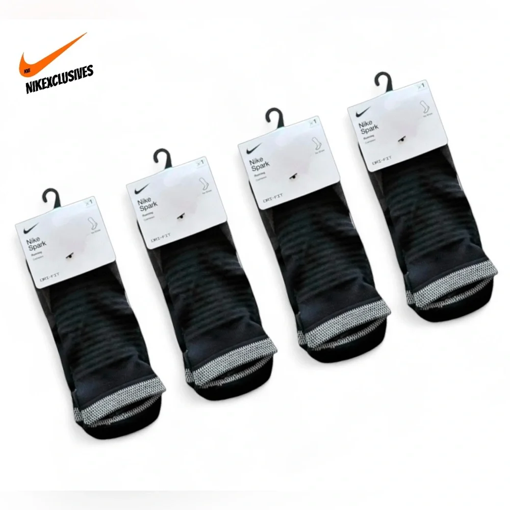4 PAIRS Nike Spark Cushioned No Show performance Athletic running Socks